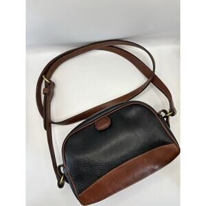 Vintage COACH #4223 "Alexandria Zip" Black/Tan Handmade Crossbody Bag -RARE